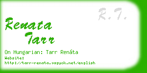 renata tarr business card